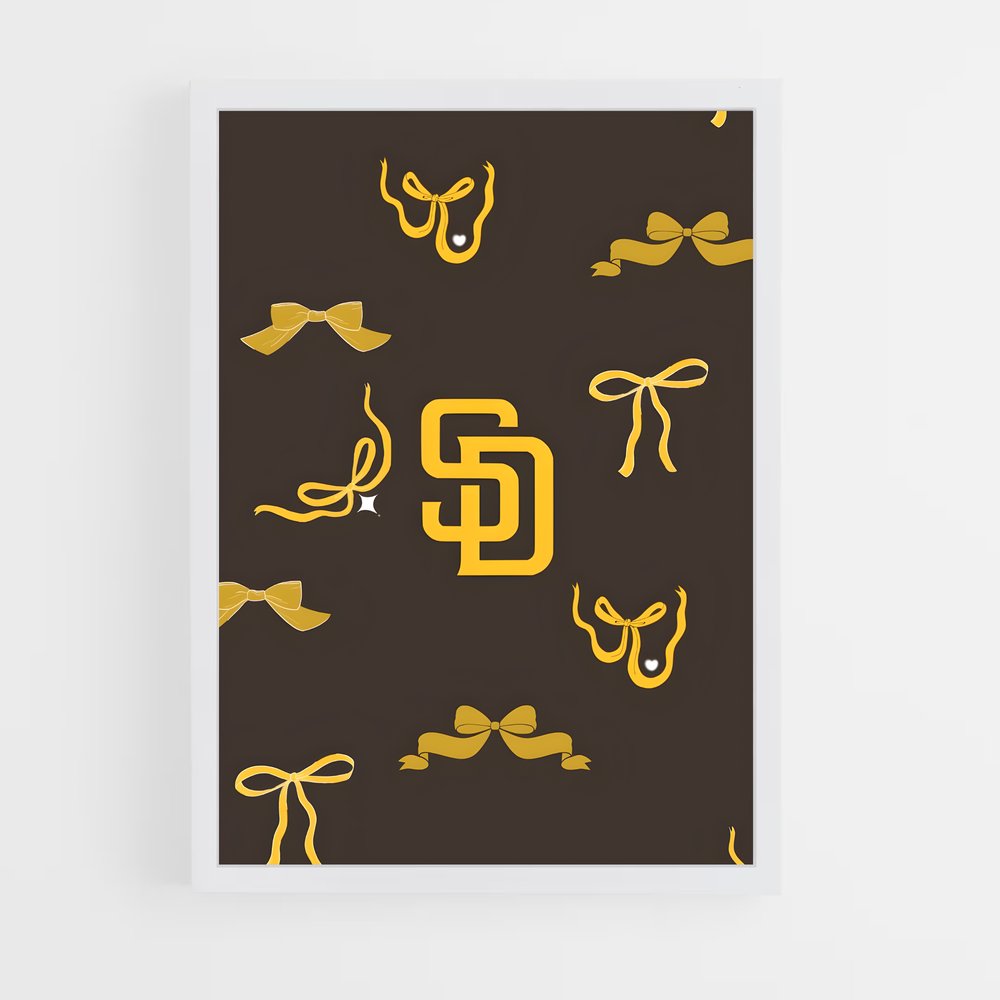 Poster Padres Éblouissants – affiche Baseball (vue 3)